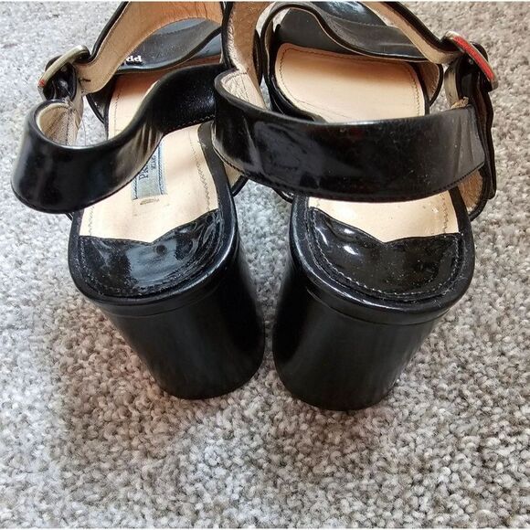 Prada Vintage Black Platform Strap Heels - Picture 7 of 12